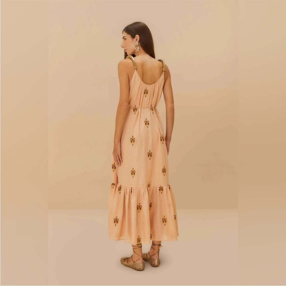 FARM Rio Sand Anchor Tapestry Fish Strap Maxi Dress Size L Large - Picture 4 of 4